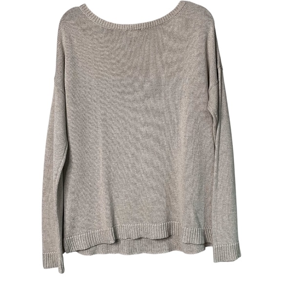 DYNAMITE Cotton Blend Long Sleeve Scoop Neck Graphic Print Sweater US Sz M - Picture 4 of 9